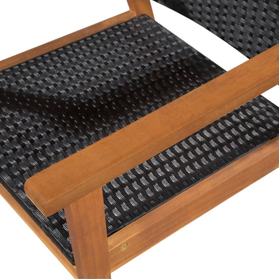 5-delige Tuinset poly rattan zwart en bruin MeubelReus