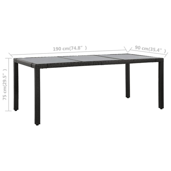 9-delige Tuinset poly rattan zwart MeubelReus