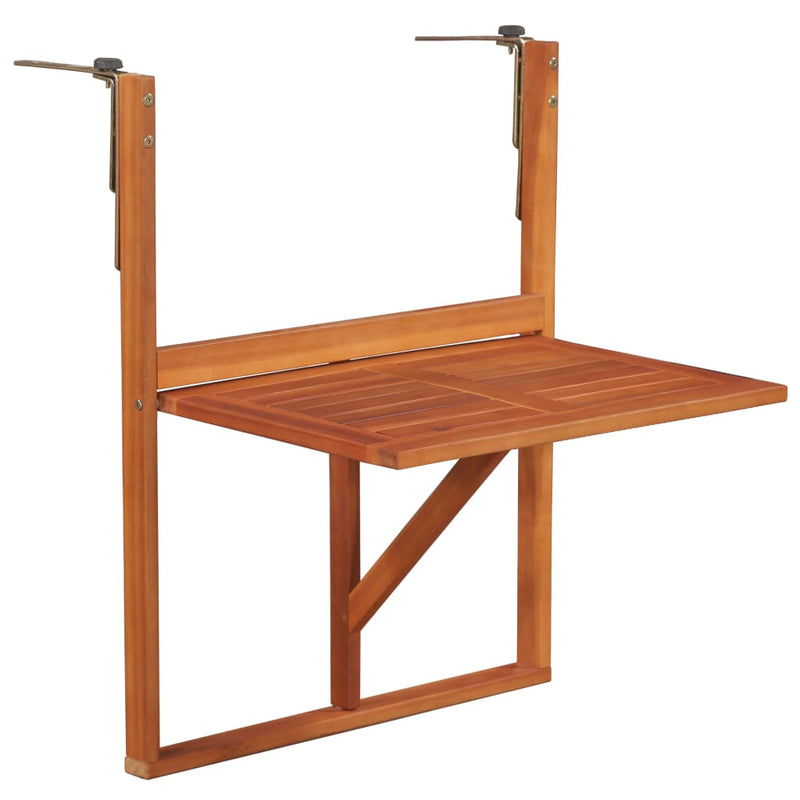 Balkontafel hangend 64,5x44x80 cm massief acaciahout MeubelReus
