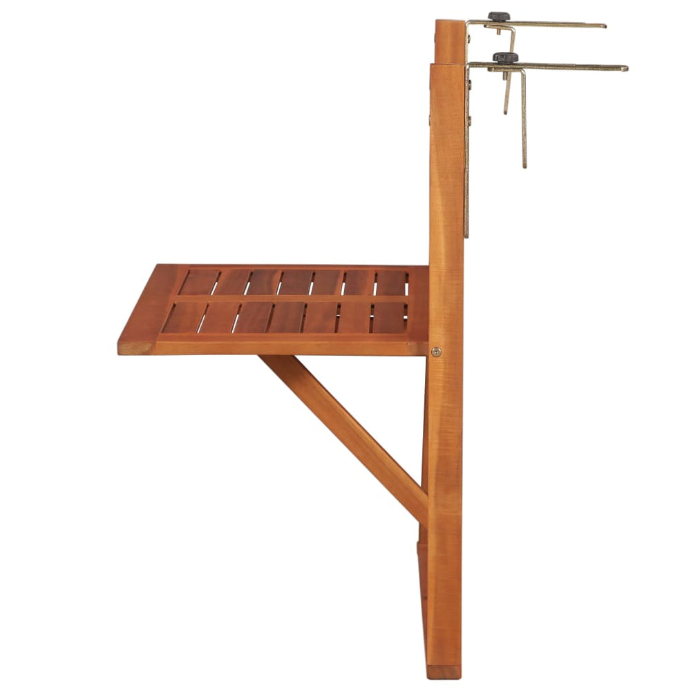 Balkontafel hangend 64,5x44x80 cm massief acaciahout MeubelReus