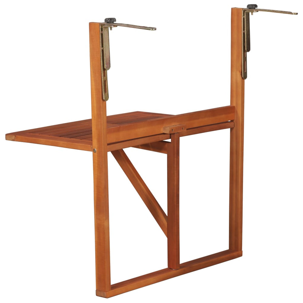 Balkontafel hangend 64,5x44x80 cm massief acaciahout MeubelReus