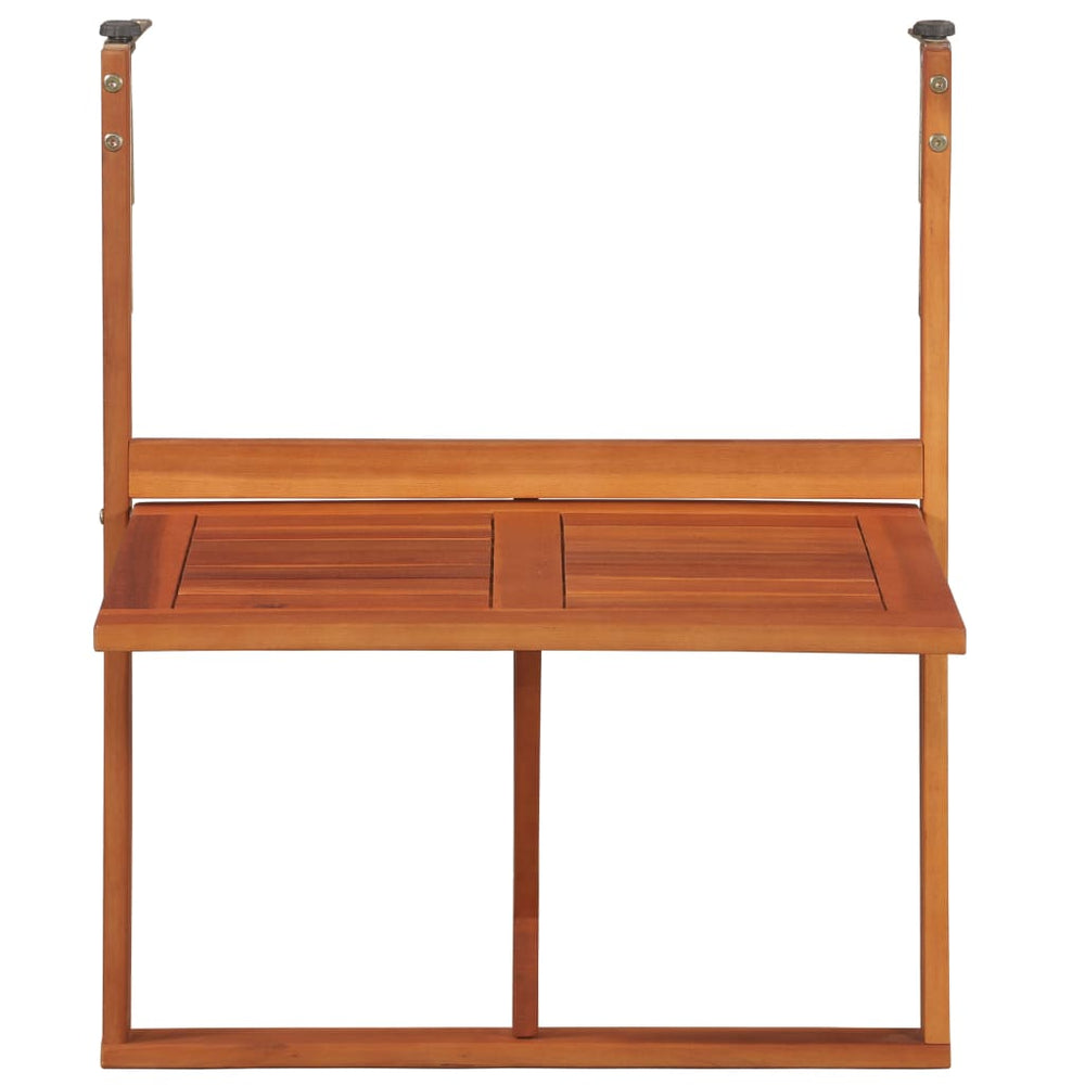 Balkontafel hangend 64,5x44x80 cm massief acaciahout MeubelReus