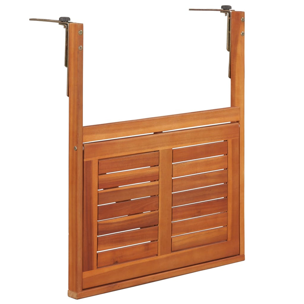 Balkontafel hangend 64,5x44x80 cm massief acaciahout MeubelReus