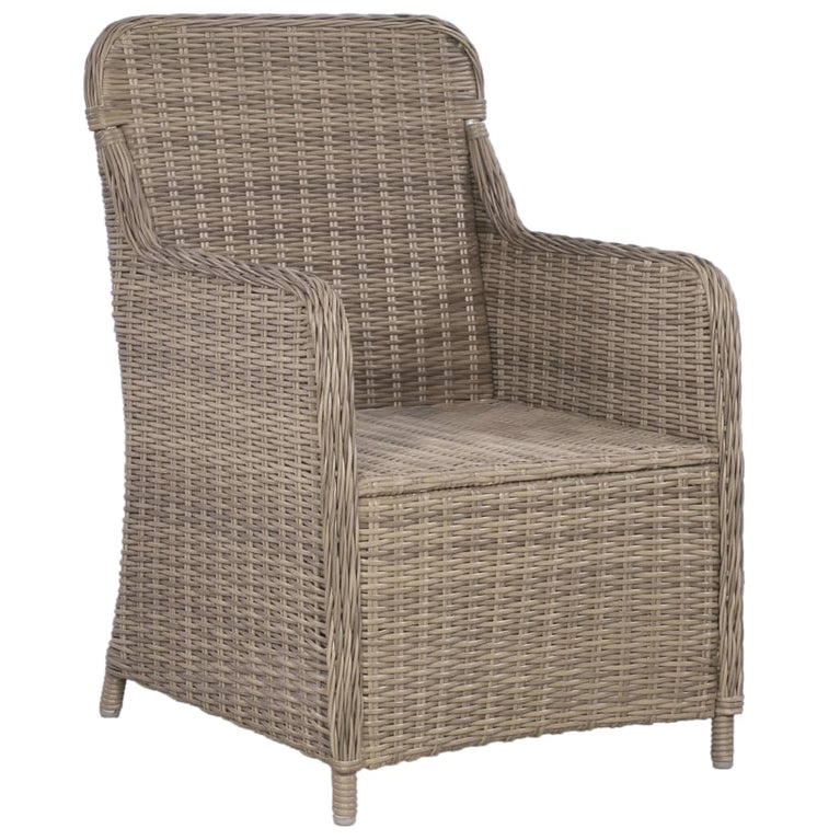 3-delige Bistroset met kussens poly rattan bruin MeubelReus