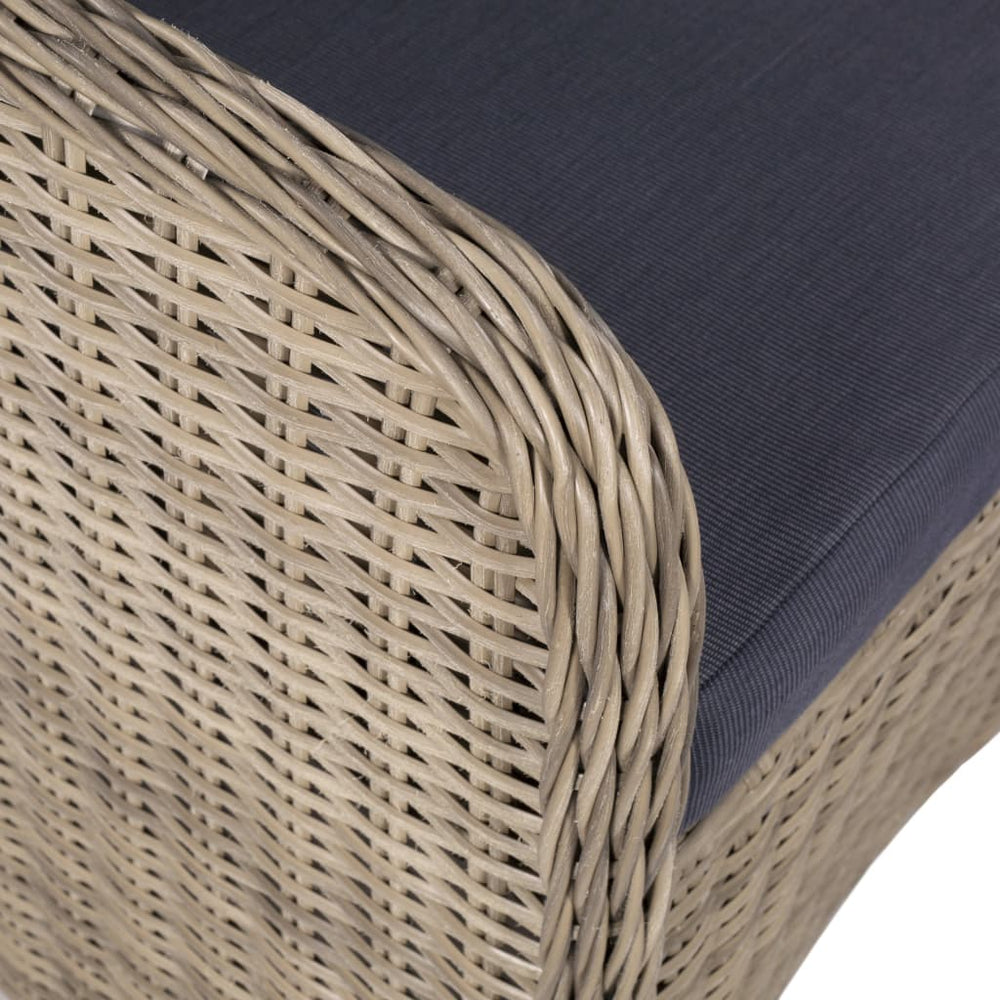 3-delige Bistroset met kussens poly rattan bruin MeubelReus