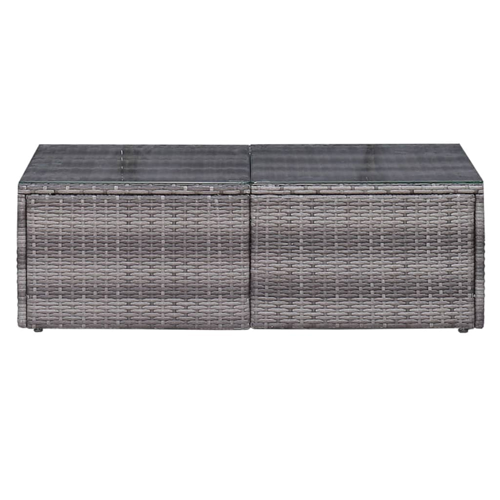 6-delige Loungeset met kussens poly rattan grijs MeubelReus