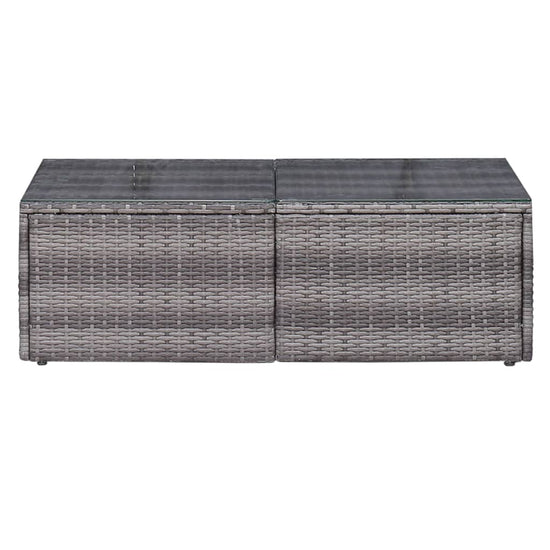 6-delige Loungeset met kussens poly rattan grijs MeubelReus