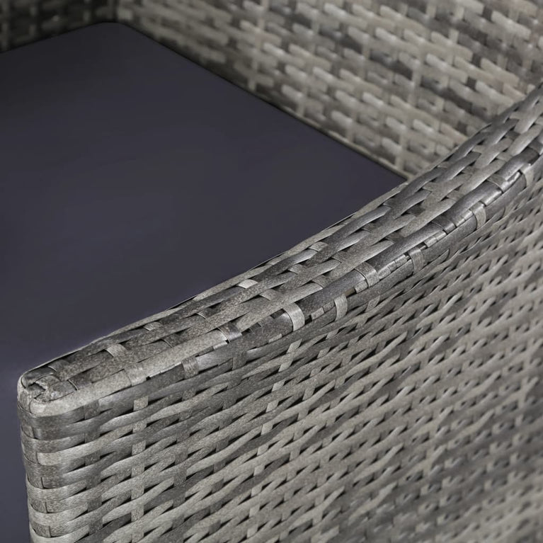 11-delige Tuinset met kussens poly rattan grijs MeubelReus