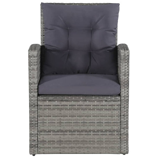 6-delige Loungeset met kussens poly rattan grijs MeubelReus