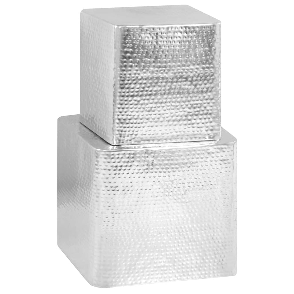 Salontafel 2 st aluminium zilver MeubelReus