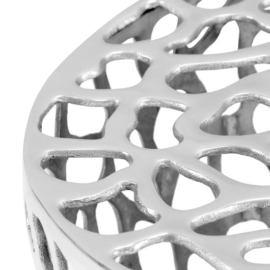 Salontafel 70x30 cm gegoten aluminium zilverkleurig MeubelReus