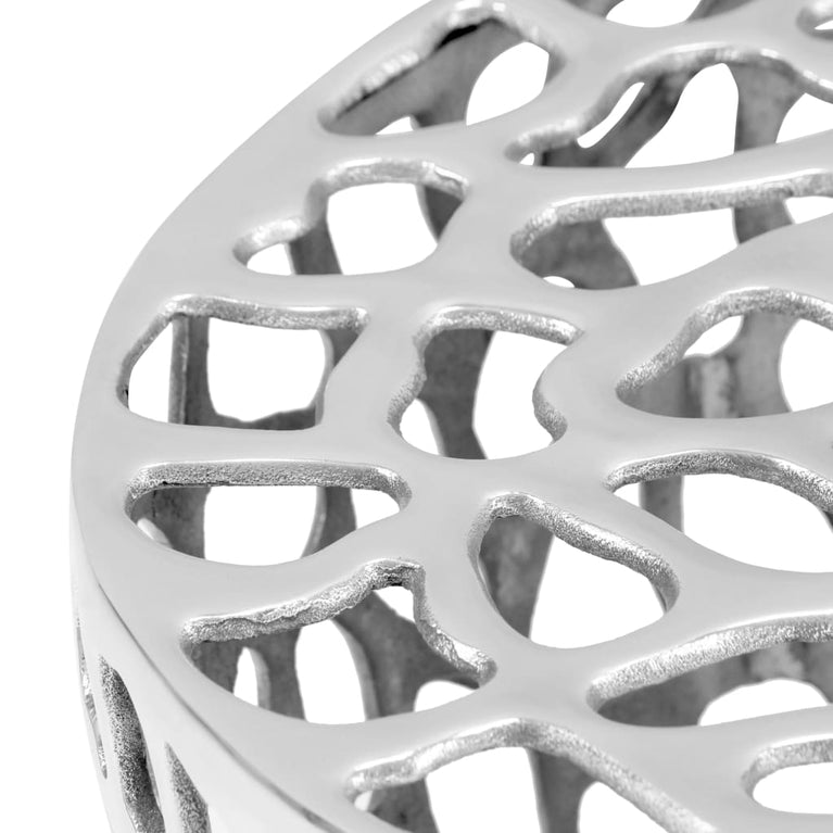 Salontafel 70x30 cm gegoten aluminium zilverkleurig MeubelReus