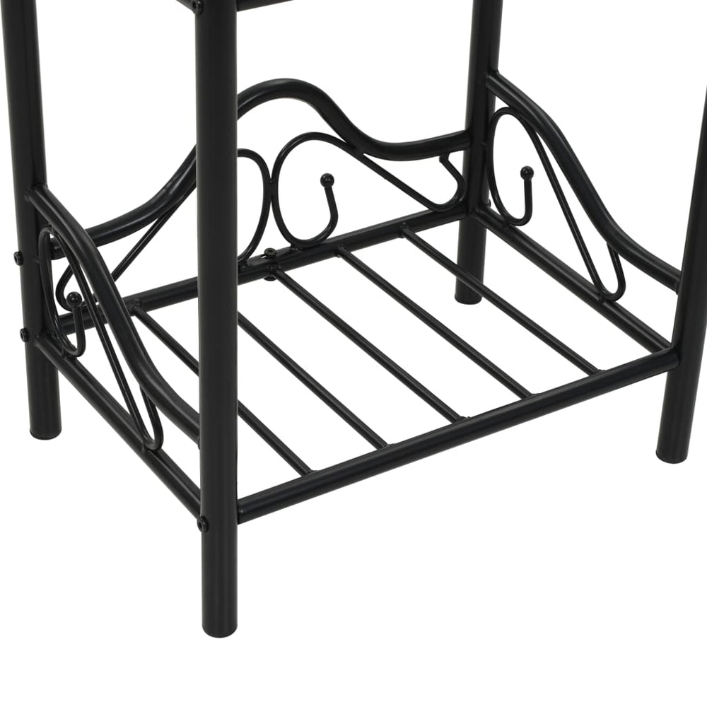 Nachtkastjes 45x30,5x60 cm staal en gehard glass 2 st MeubelReus