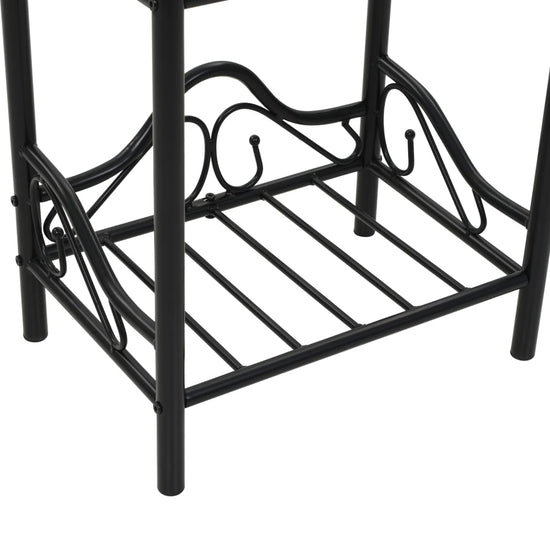 Nachtkastjes 45x30,5x60 cm staal en gehard glass 2 st MeubelReus