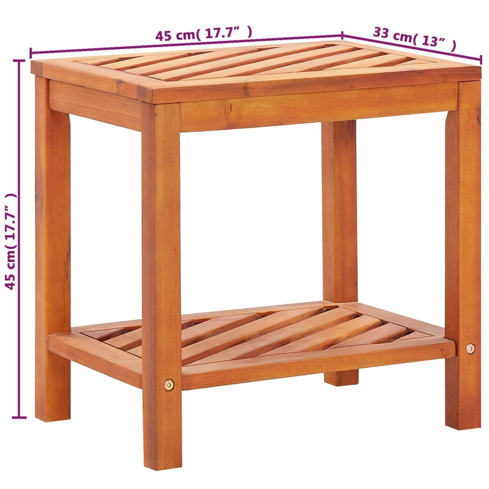 Bijzettafel 45x33x45 cm massief acaciahout MeubelReus