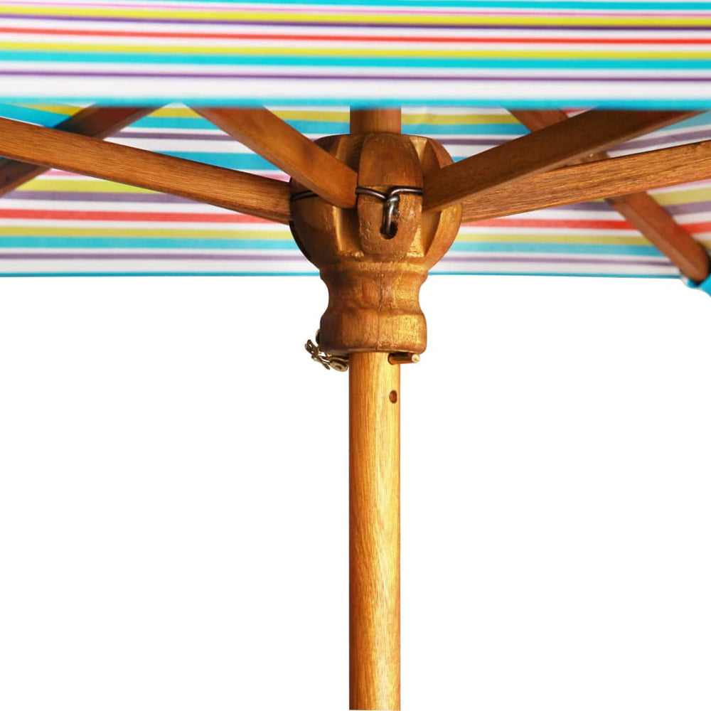 Kinderpicknicktafel met parasol 79x90x60 cm massief acaciahout MeubelReus