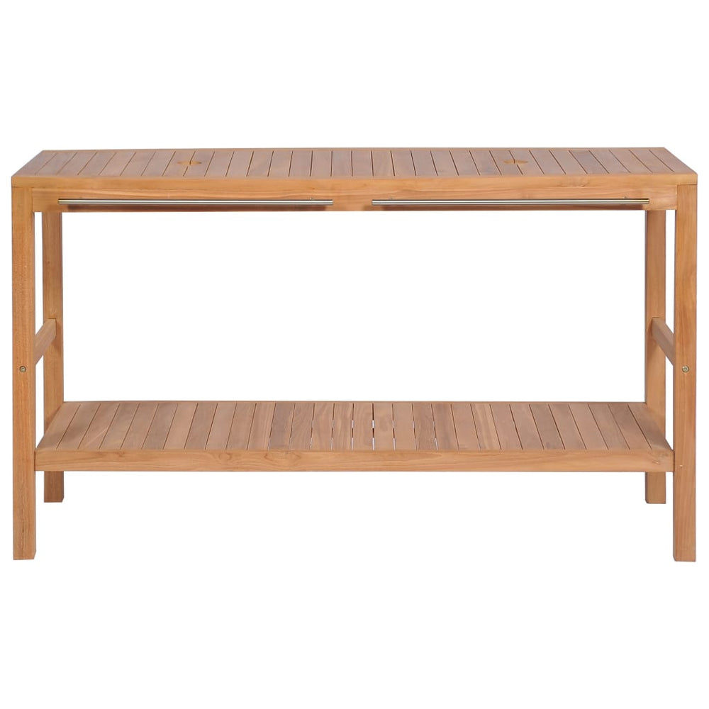 Badkamer wastafelkast 132x45x75 cm massief teakhout MeubelReus