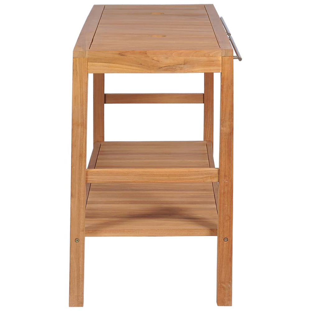 Badkamer wastafelkast 132x45x75 cm massief teakhout MeubelReus