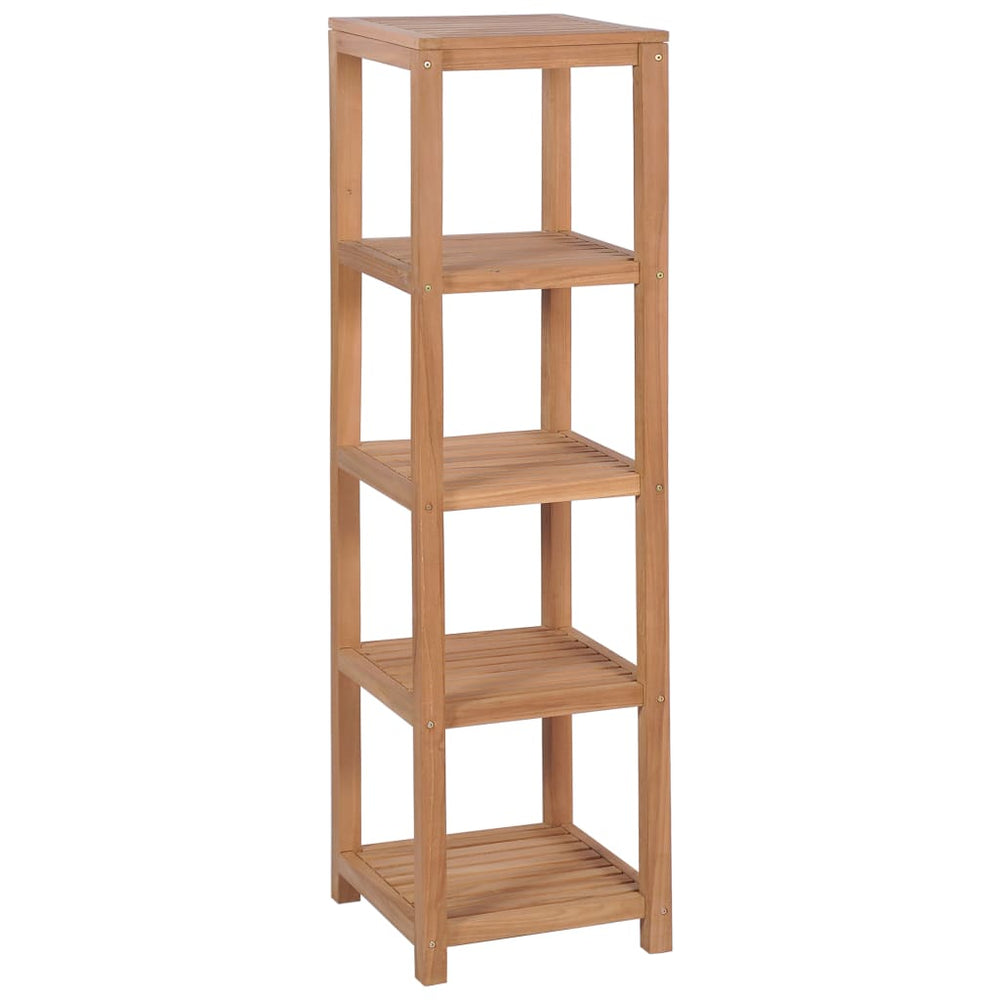 Badkamer opbergrek 4-laags 42x42x165 cm massief teakhout MeubelReus