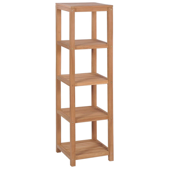 Badkamer opbergrek 4-laags 42x42x165 cm massief teakhout MeubelReus