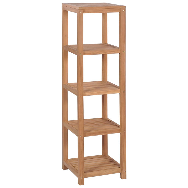 Badkamer opbergrek 4-laags 42x42x165 cm massief teakhout MeubelReus