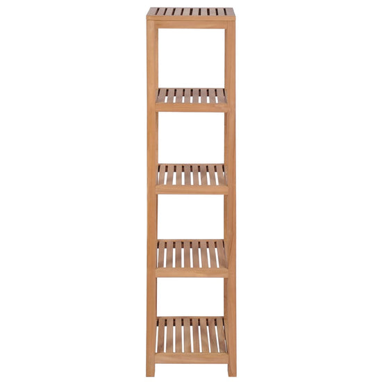 Badkamer opbergrek 4-laags 42x42x165 cm massief teakhout MeubelReus