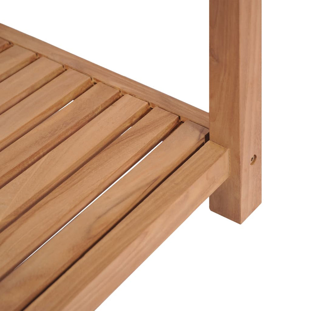 Badkamer opbergrek 4-laags 42x42x165 cm massief teakhout MeubelReus