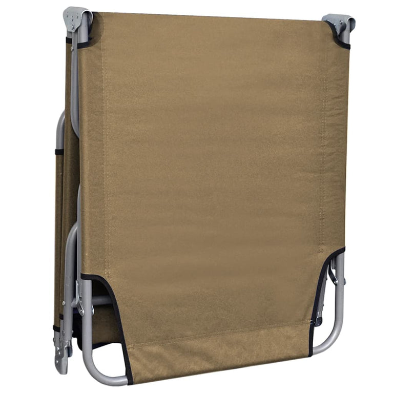 Ligbed inklapbaar met verstelbare rugleuning taupe