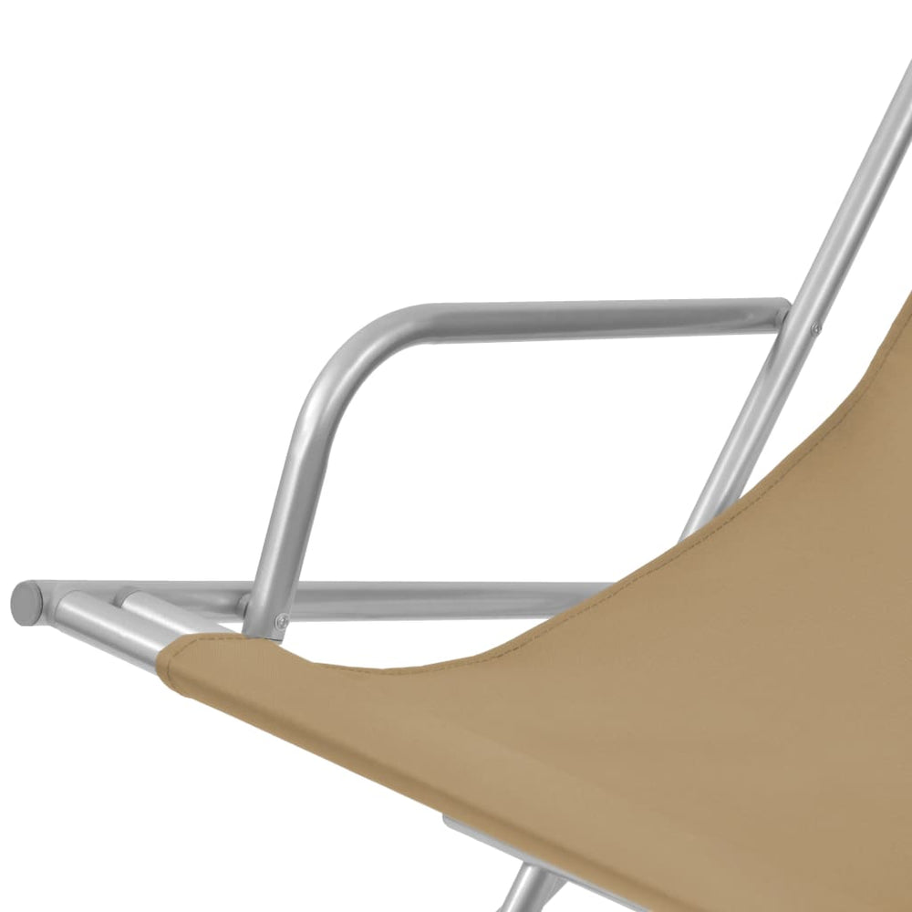 Terrasstoelen verstelbaar 2 st staal taupe MeubelReus