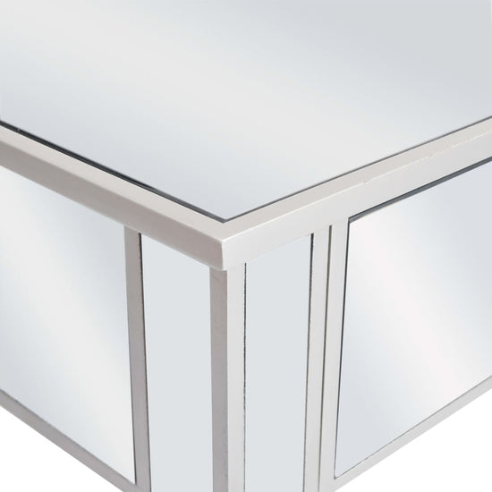 Wandtafel gespiegeld 106,5x38x76,5 cm MDF en glas MeubelReus