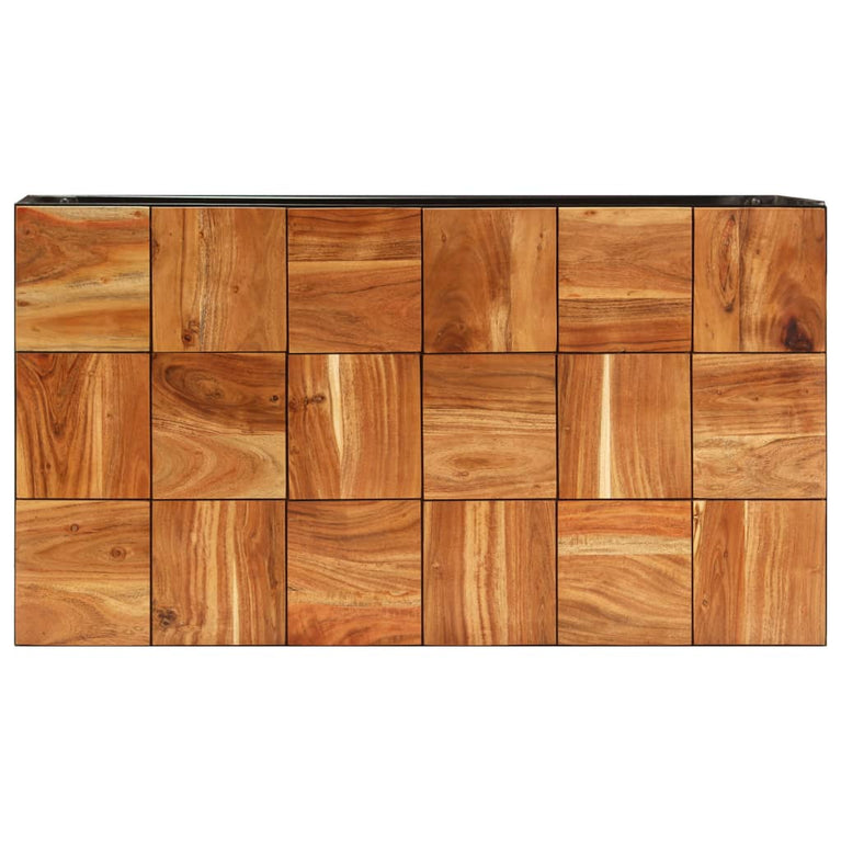 Salontafel 110x60x40 cm massief acaciahout en staal MeubelReus