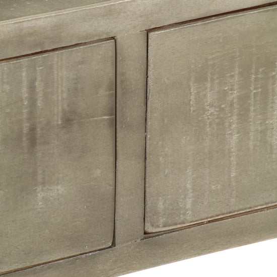 Wandtafel 110x35x76 cm massief mangohout met messing grijs MeubelReus
