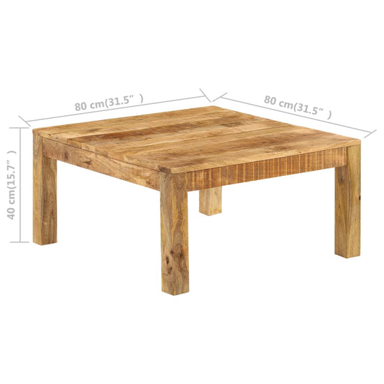 Salontafel 80x80x40 cm massief mangohout MeubelReus