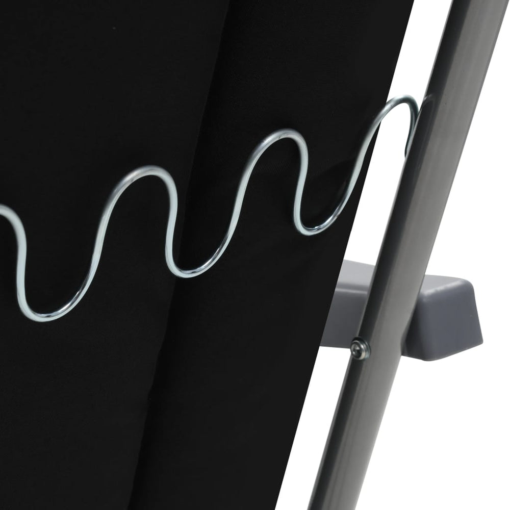 Tuinstoelen met kussen inklapbaar 2 st zwart MeubelReus