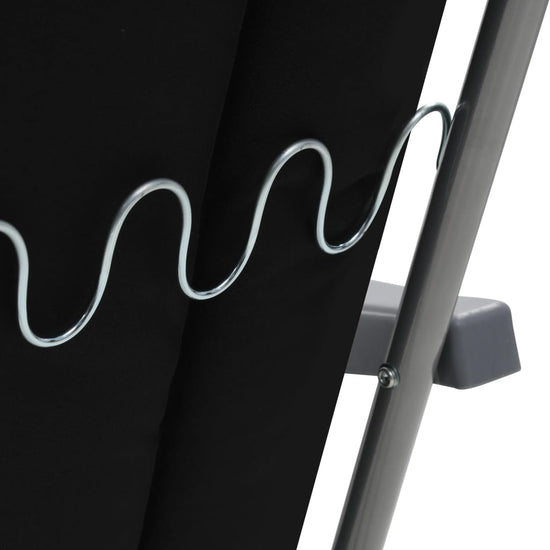 Tuinstoelen met kussen inklapbaar 2 st zwart MeubelReus