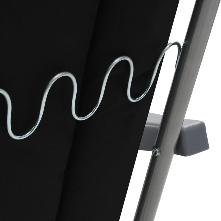 Tuinstoelen met kussen inklapbaar 2 st zwart MeubelReus