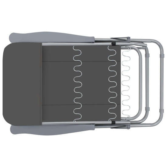 Tuinstoelen met kussen inklapbaar 2 st grijs MeubelReus