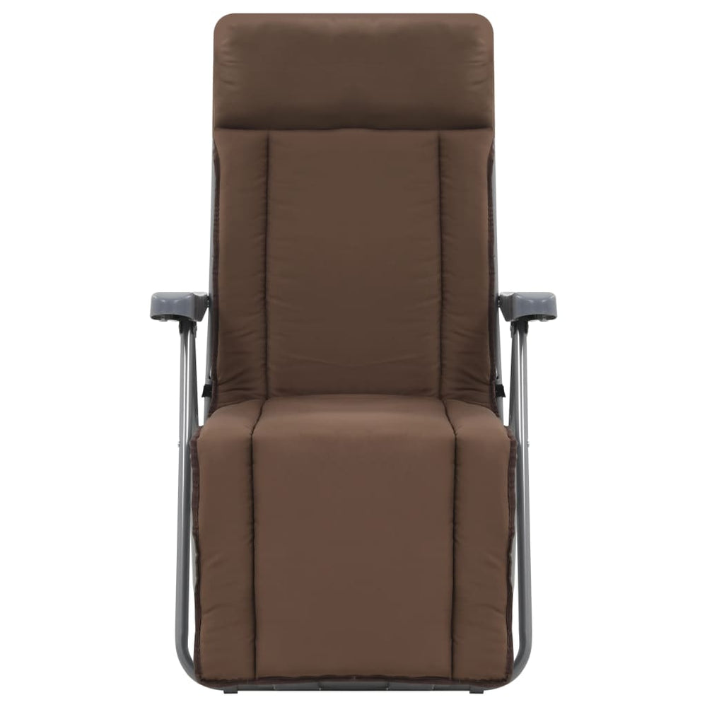 Tuinstoelen met kussen inklapbaar 2 st bruin MeubelReus