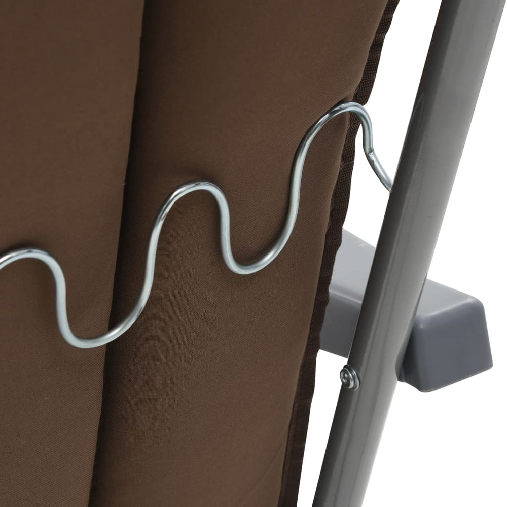 Tuinstoelen met kussen inklapbaar 2 st bruin MeubelReus