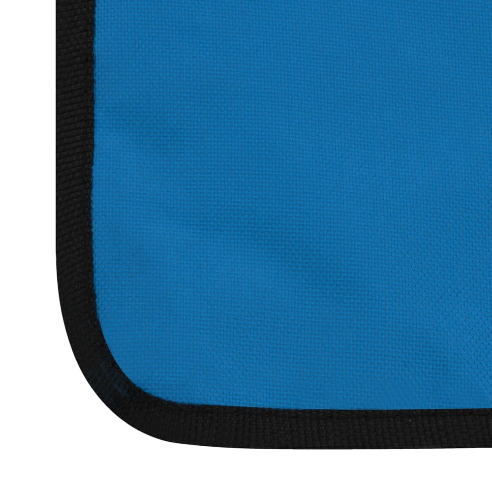 Strandmatten inklapbaar 2 st staal en stof blauw MeubelReus