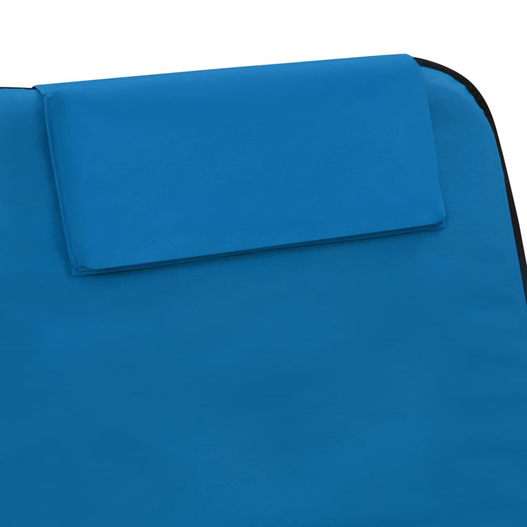 Strandmatten inklapbaar 2 st staal en stof blauw MeubelReus