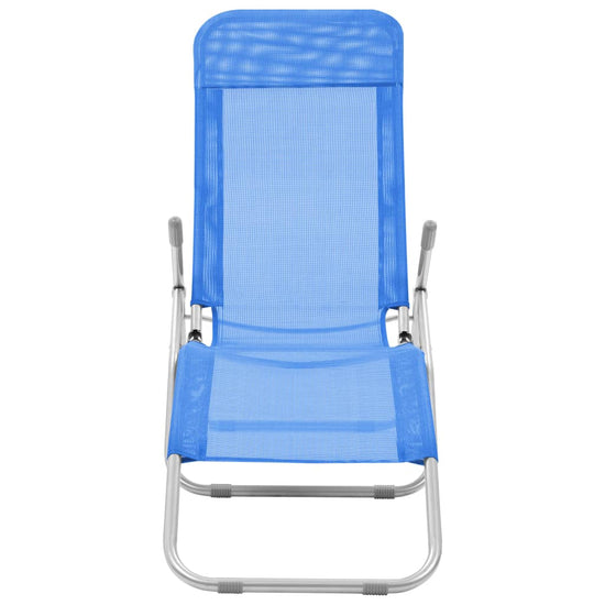 Ligbedden inklapbaar 2 st textileen blauw MeubelReus