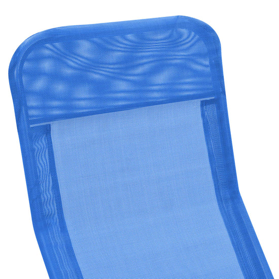 Ligbedden inklapbaar 2 st textileen blauw MeubelReus