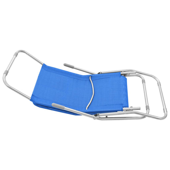 Ligbedden inklapbaar 2 st textileen blauw MeubelReus