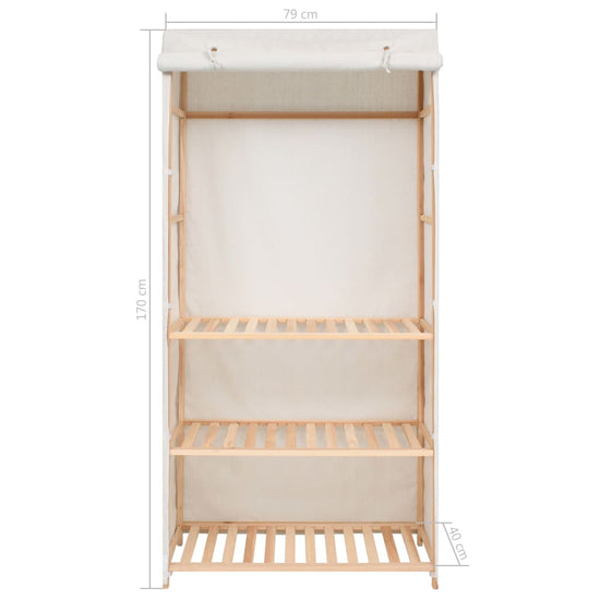 Kledingkast 3-laags 79x40x170 cm MeubelReus