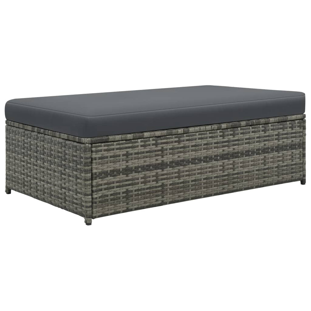 2-delige Loungeset met kussens poly rattan grijs MeubelReus