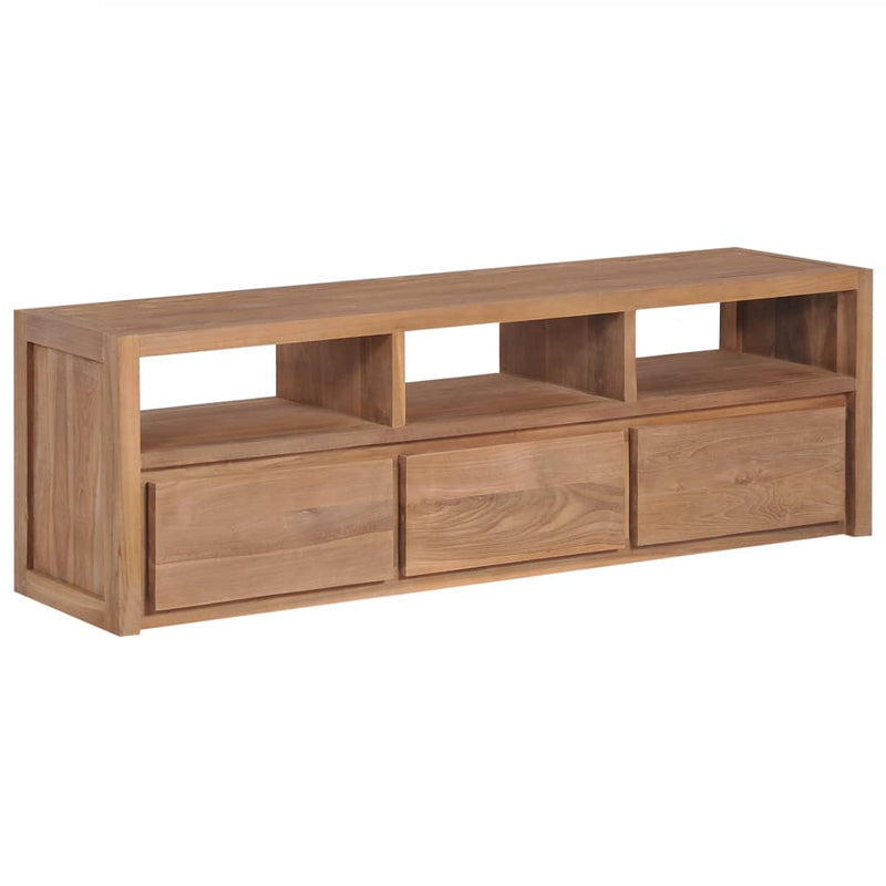 Tv-meubel 120x30x40 cm teakhout met natuurlijke afwerking MeubelReus