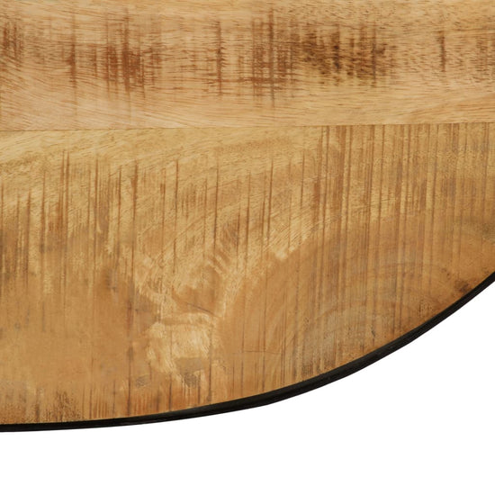 Salontafel ovaal 100 cm massief ruw mangohout en staal MeubelReus