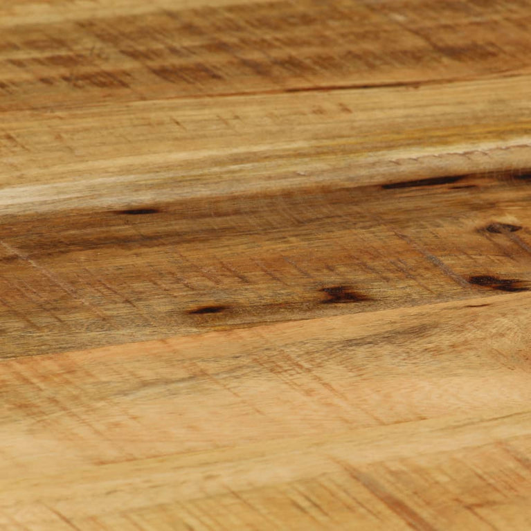 Salontafel ovaal 100 cm massief ruw mangohout en staal MeubelReus