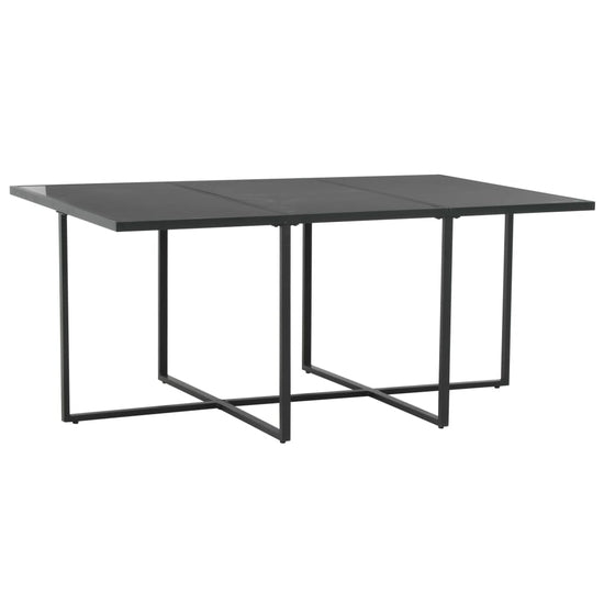 7-delige Tuinset met kussens poly rattan zwart MeubelReus